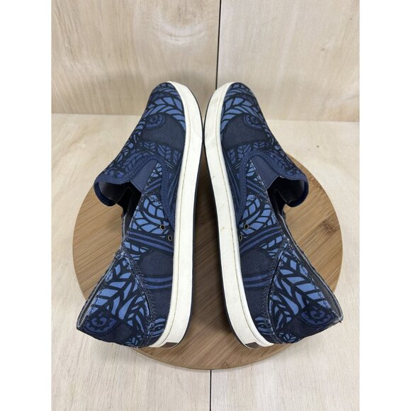 Olukai Kahu PowWow Blue Canvas Slip On Casual Shoes Mens Size 13 - Picture 5 of 8